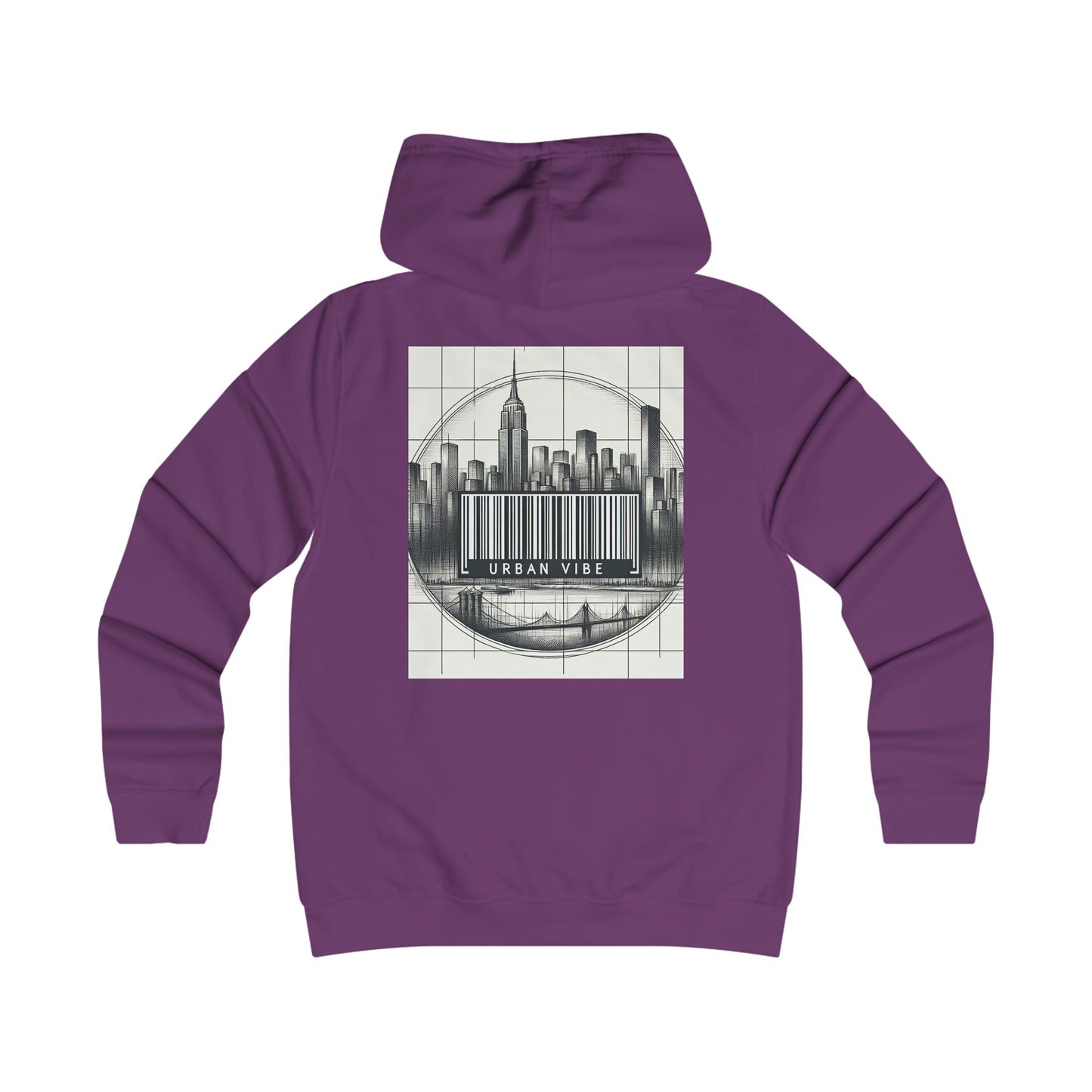 Urban Vibe College Hoodie - Trendy Graphic Sweatshirt for City Lovers